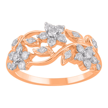 0.50 Carat Brilliant Cut Diamond 14 Karat Rose Gold Engagement Ring