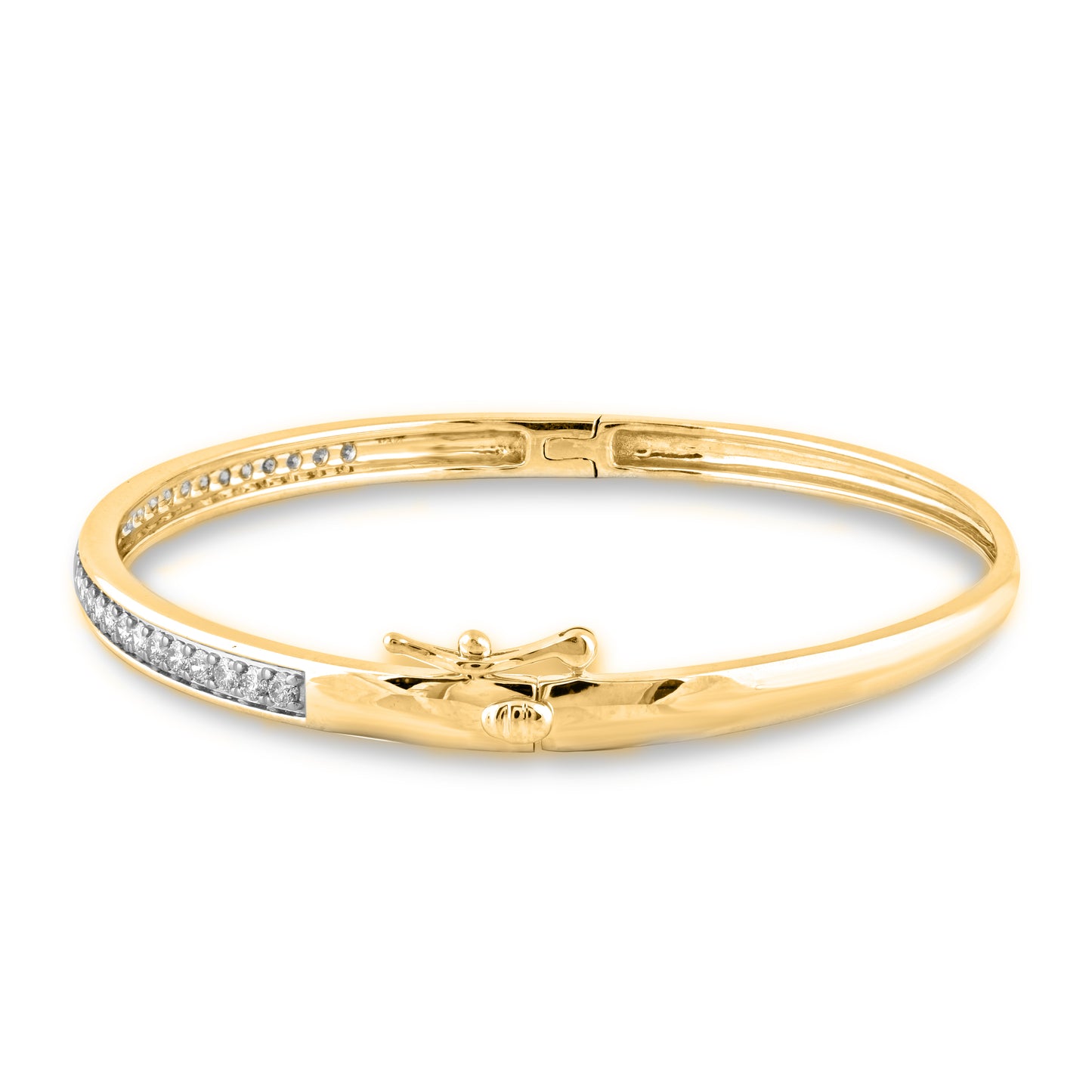 Line Bangle Bracelet in 10K Gold