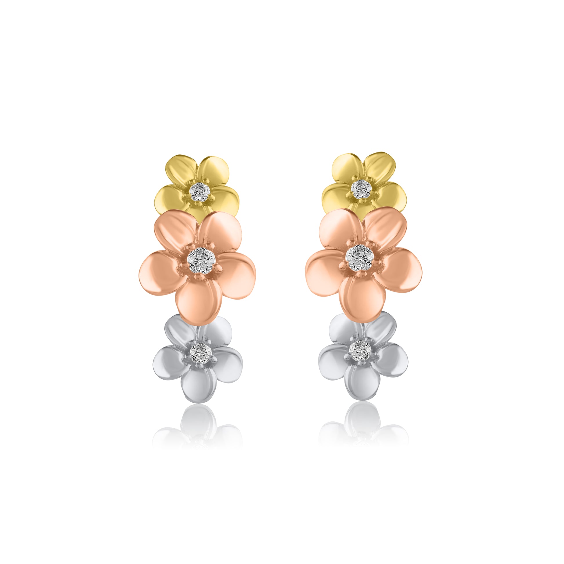 Diamond Floral Earrings