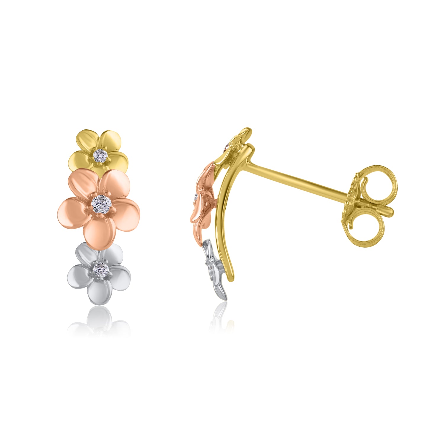 Floral Earrings in 10KT Gold