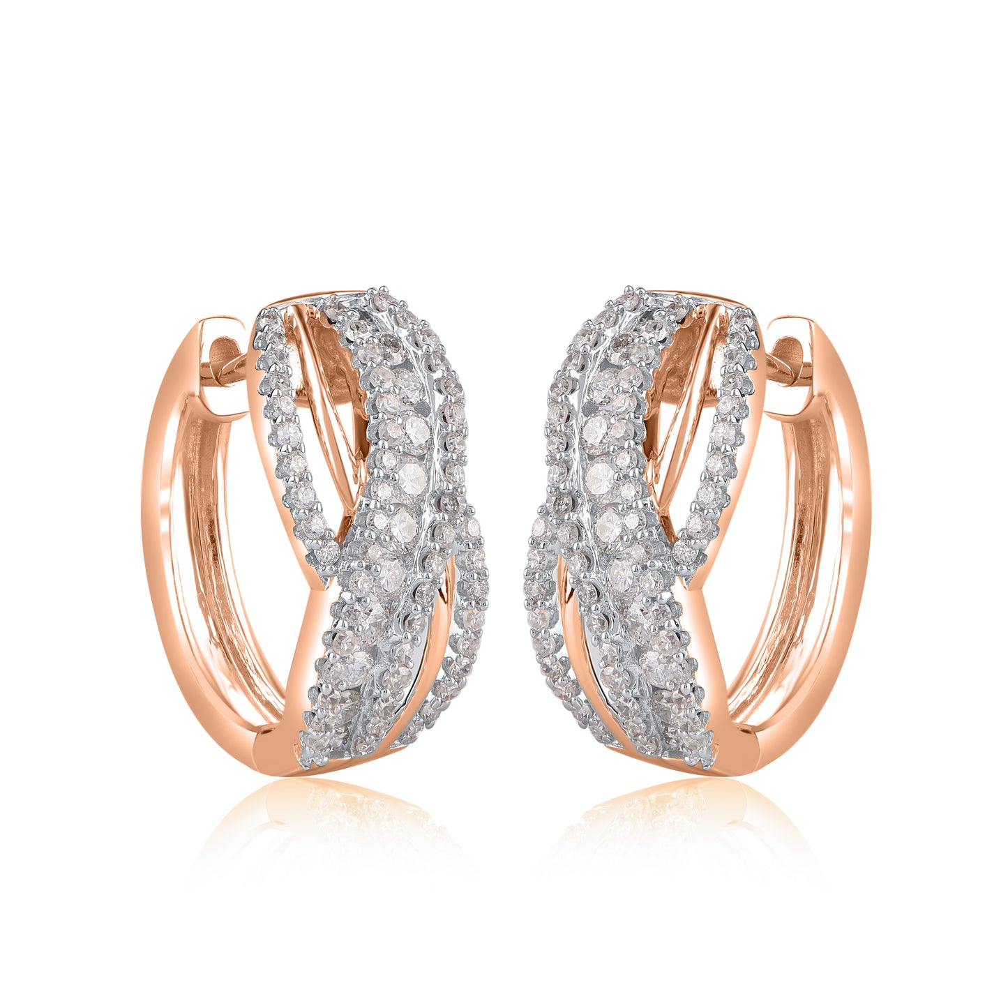 Wavy Shaped Hoop Earrings in 14KT Gold