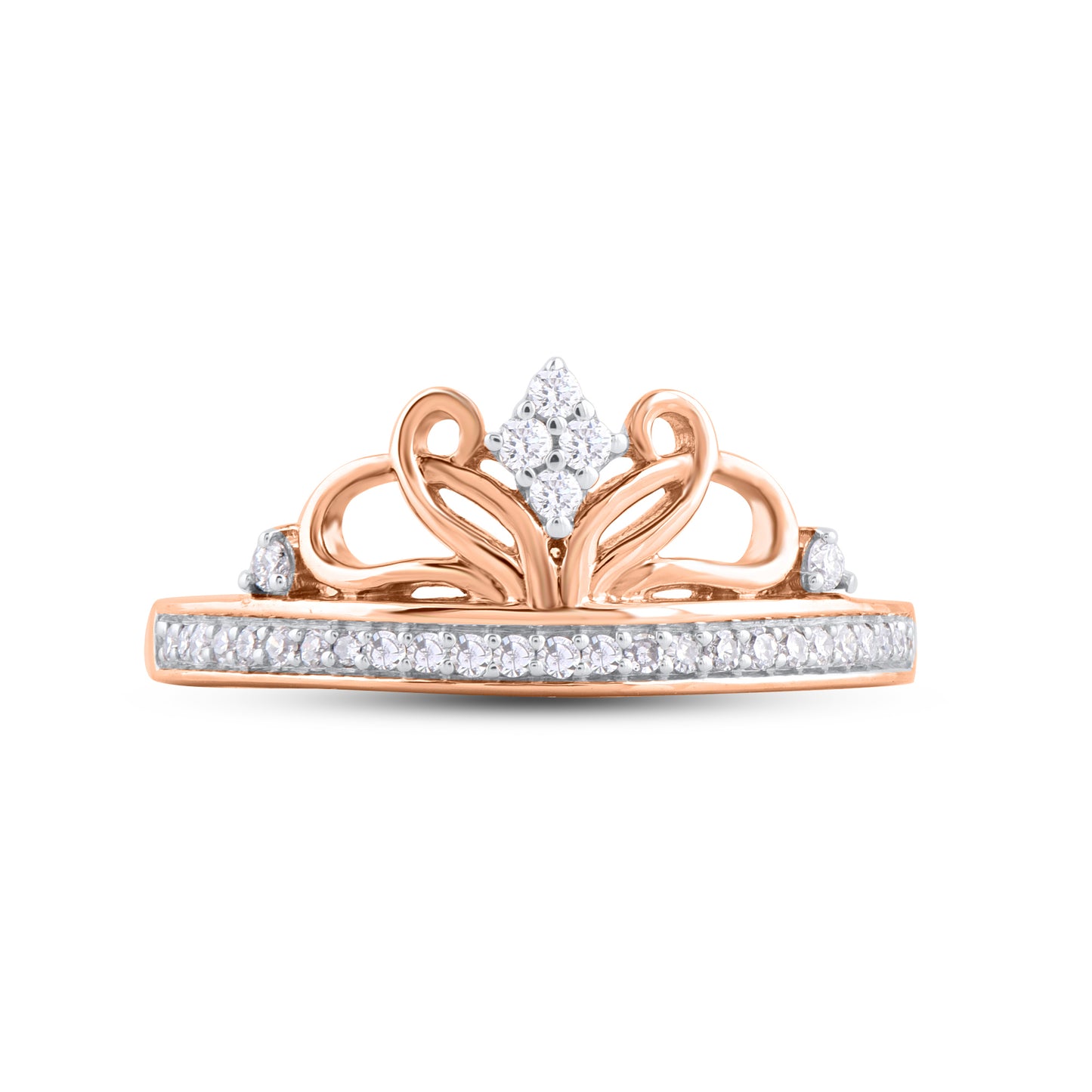 Diamond Crown Ring in 10K Gold
