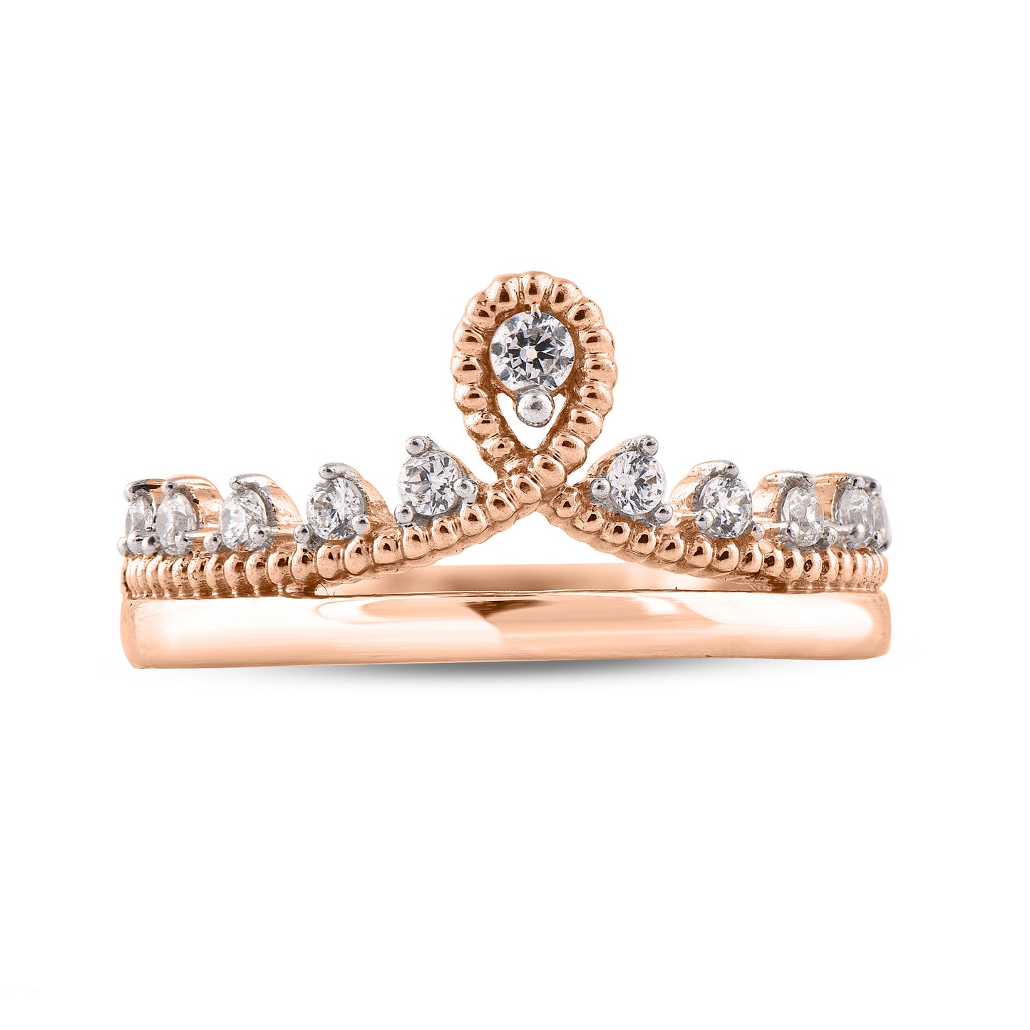 Tiara Promise Ring in Gold Plated 925 Sterling Silver