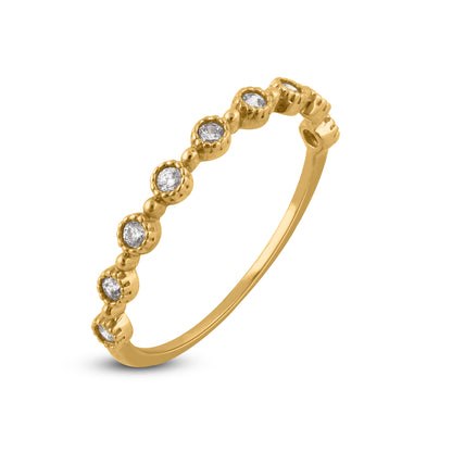 Diamond Stackable Band in 10K Gold