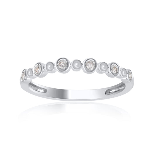 Half-Eternity Stacking Ring in 10KT Gold