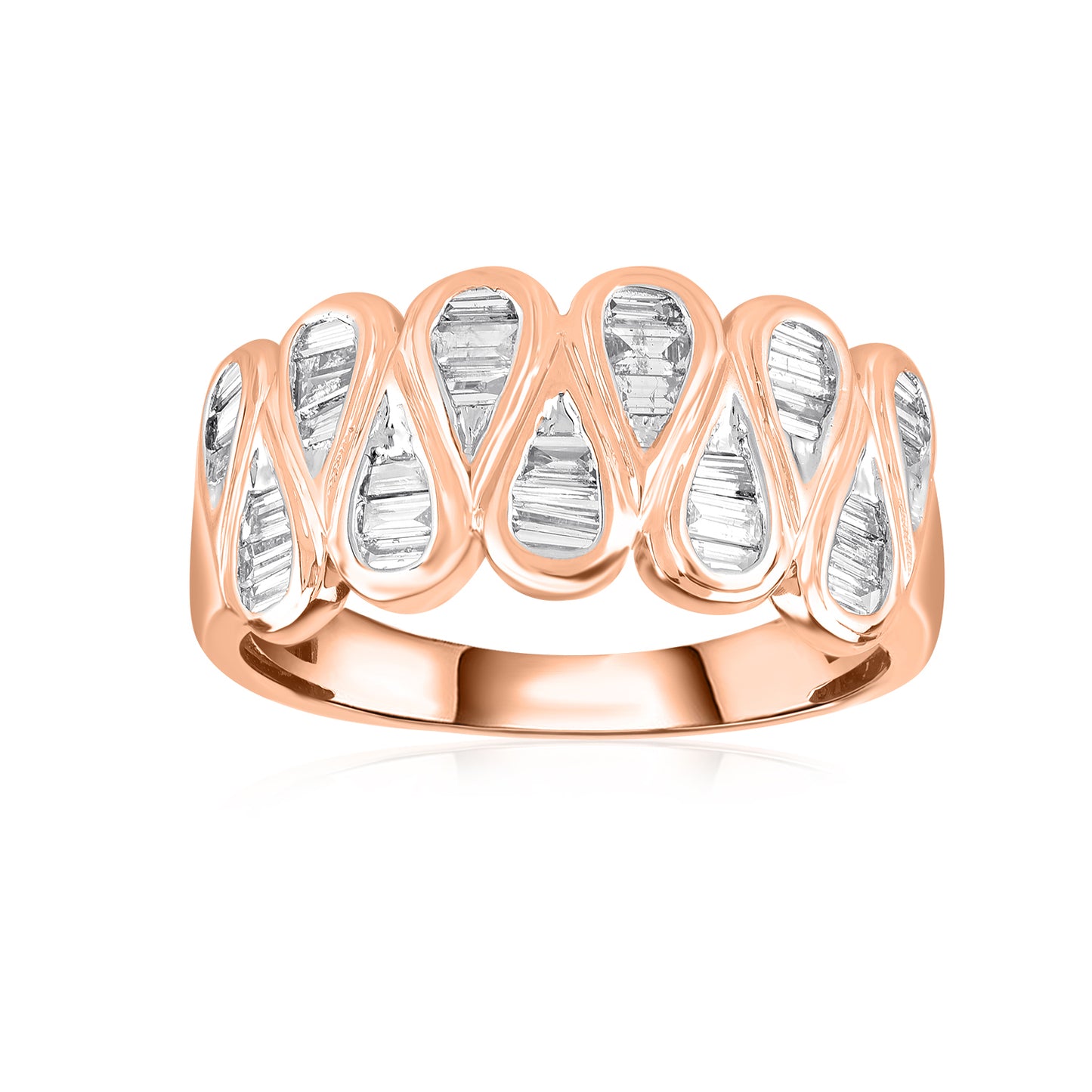 Baguette Diamond Stacking Wedding Band in 14K Gold