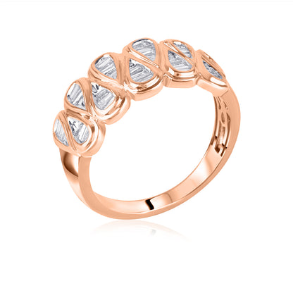 Baguette Diamond Stacking Wedding Band in 14K Gold