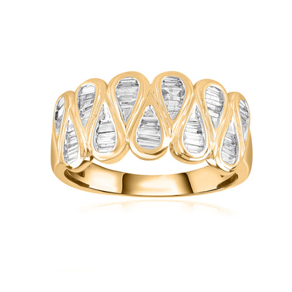 Baguette Diamond Stacking Wedding Band in 14K Gold