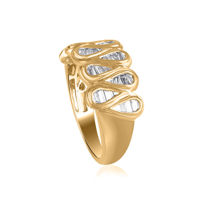 Baguette Diamond Stacking Wedding Band in 14K Gold