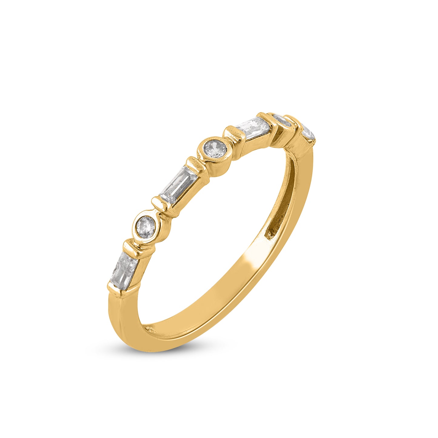 Half Eternity Stackable Band Ring in 10K Gold