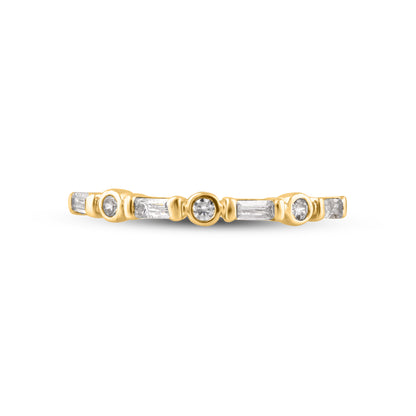 Half Eternity Stackable Band Ring in 10K Gold