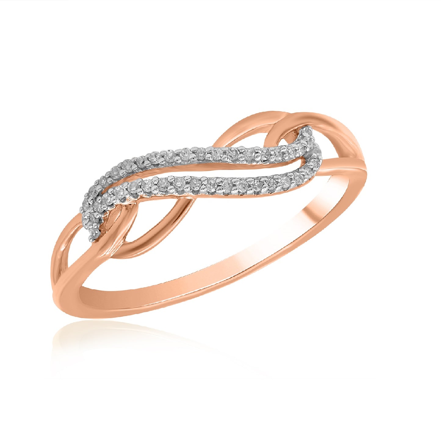 Diamond Infinity Ring in 10K Gold