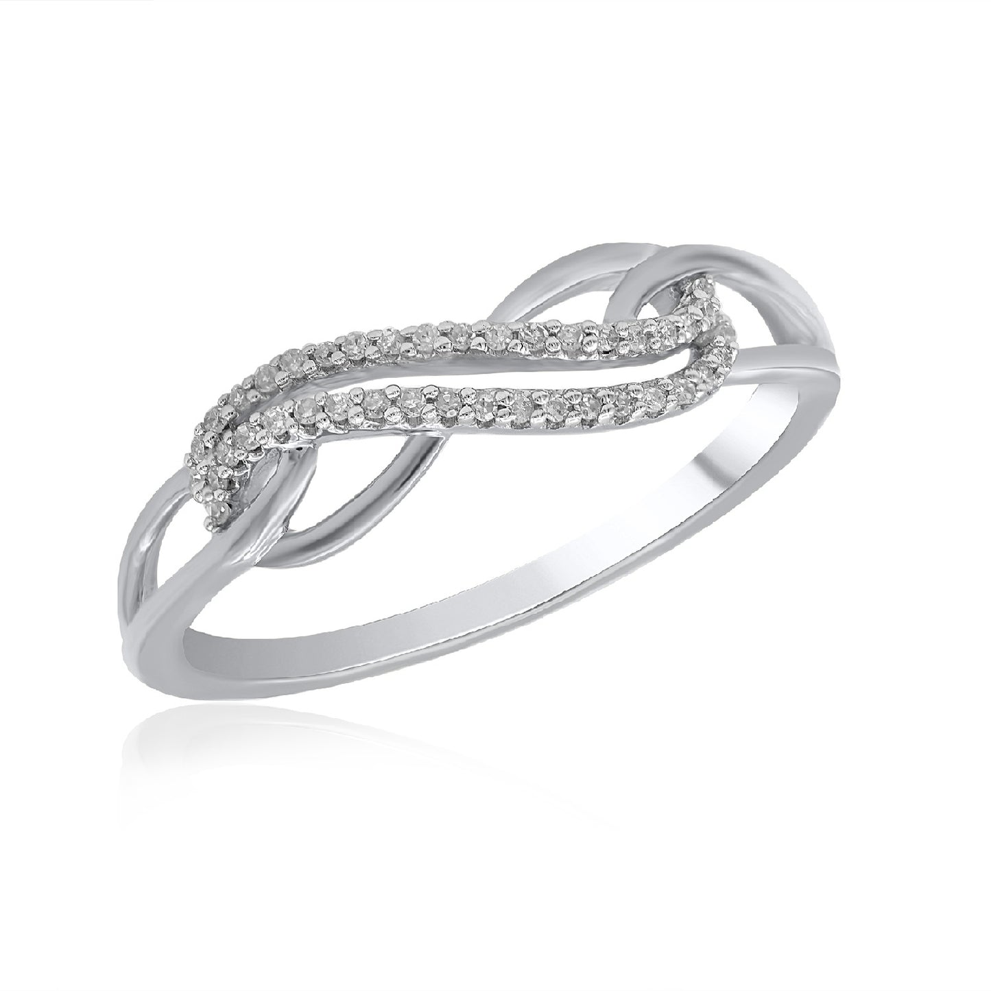 Diamond Infinity Ring in 10K Gold