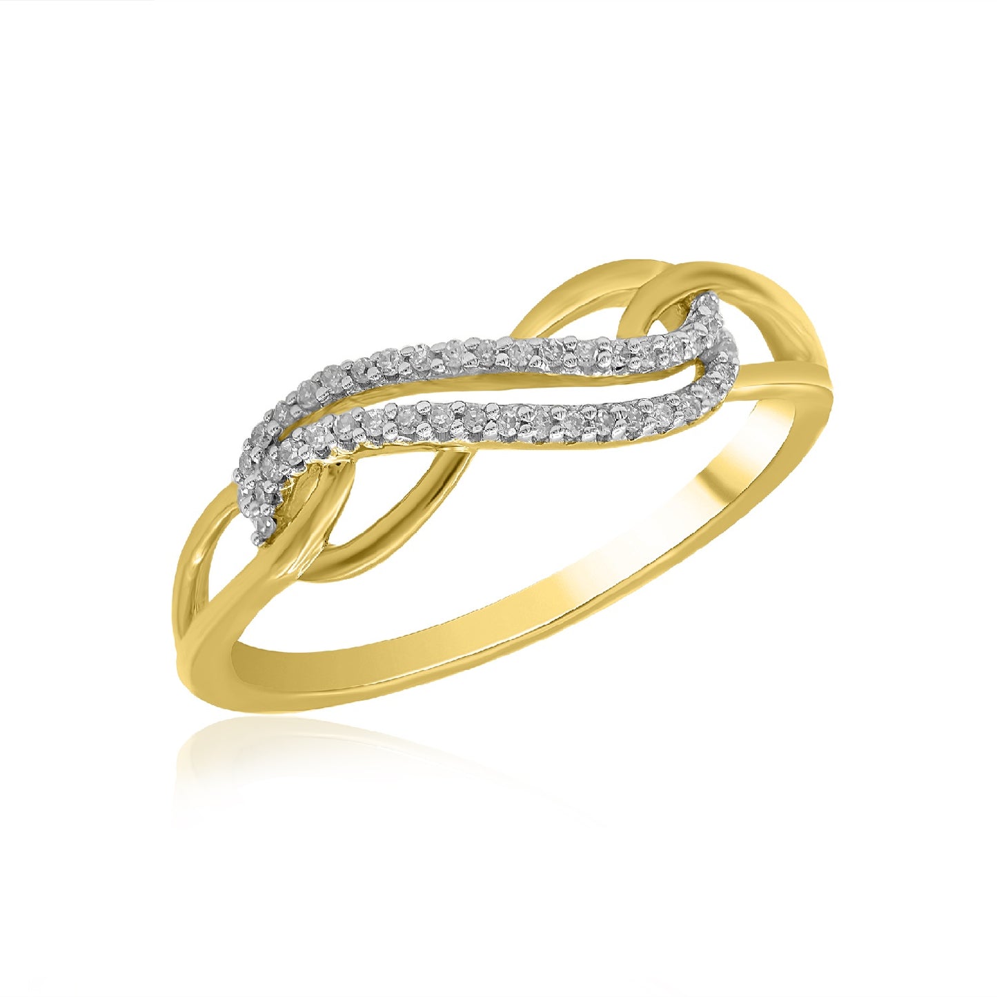 Diamond Infinity Ring in 10K Gold