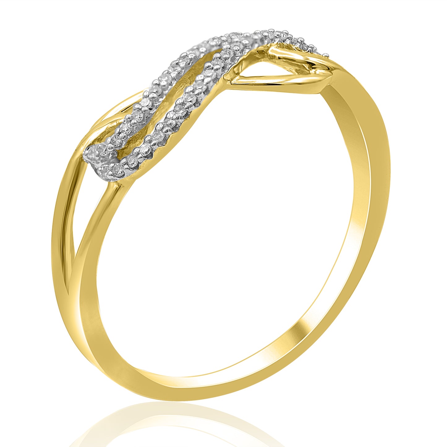 Diamond Infinity Ring in 10K Gold