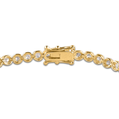 Crown Set Tennis Bracelet in 14K Gold