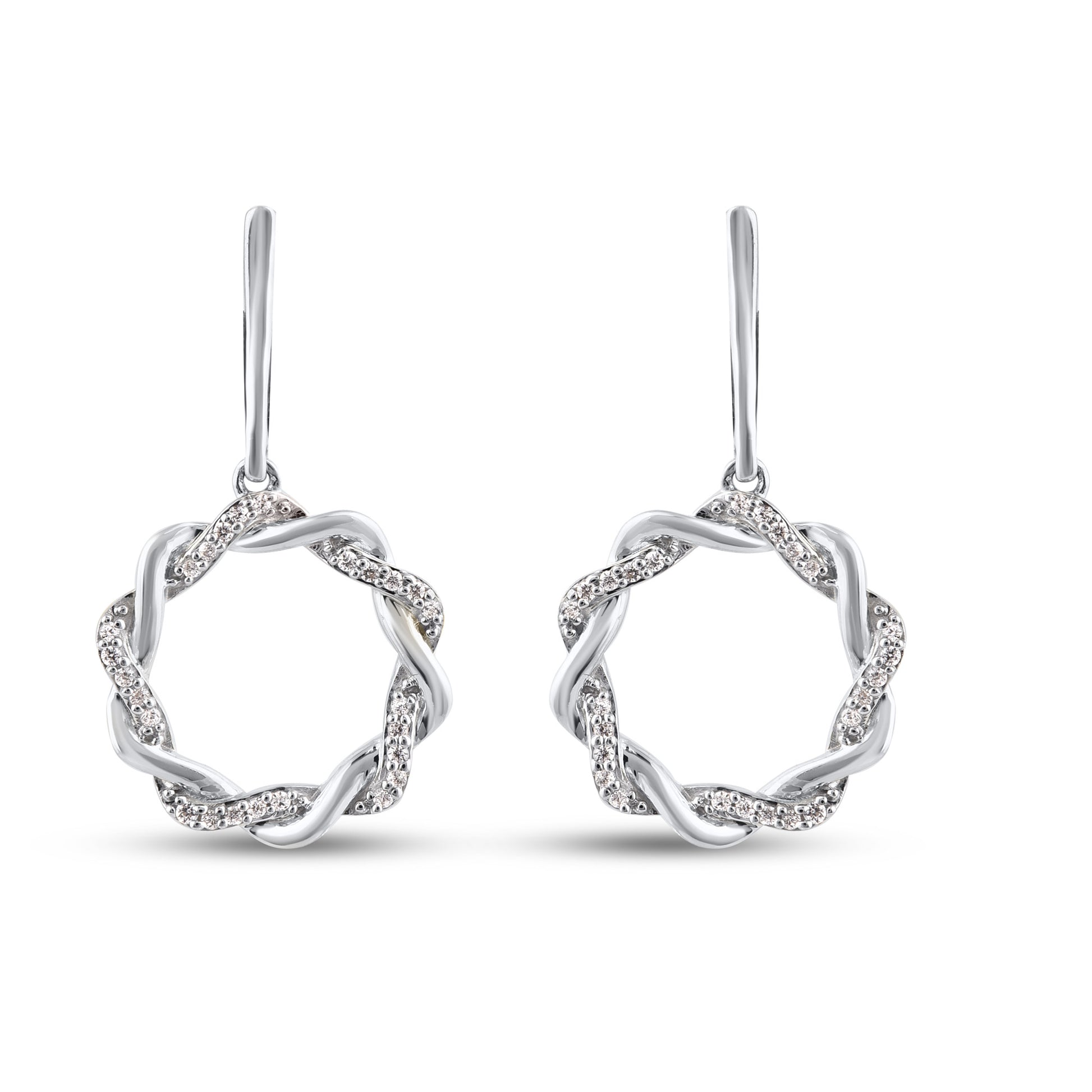 Twisted Circle Dangle Earrings