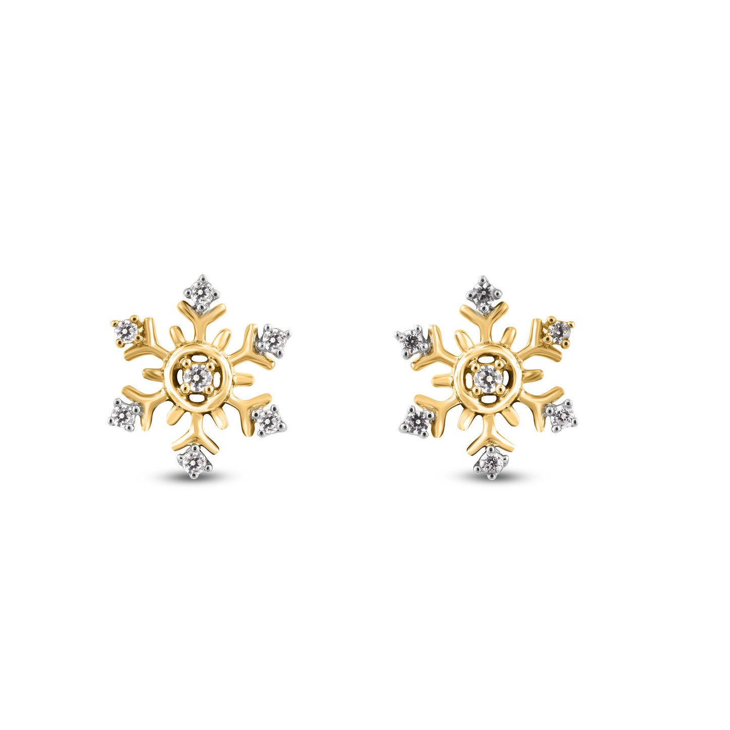 Snowflake Stud Earrings in .925 Sterling Silver