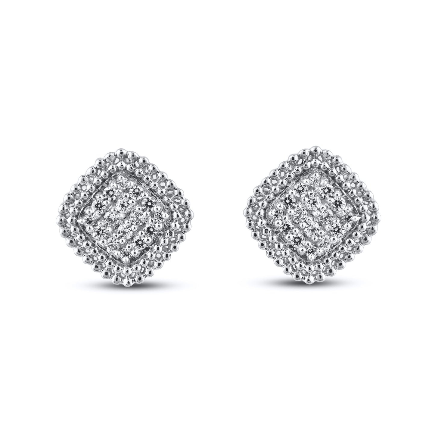 Cushion Cluster Stud Earrings