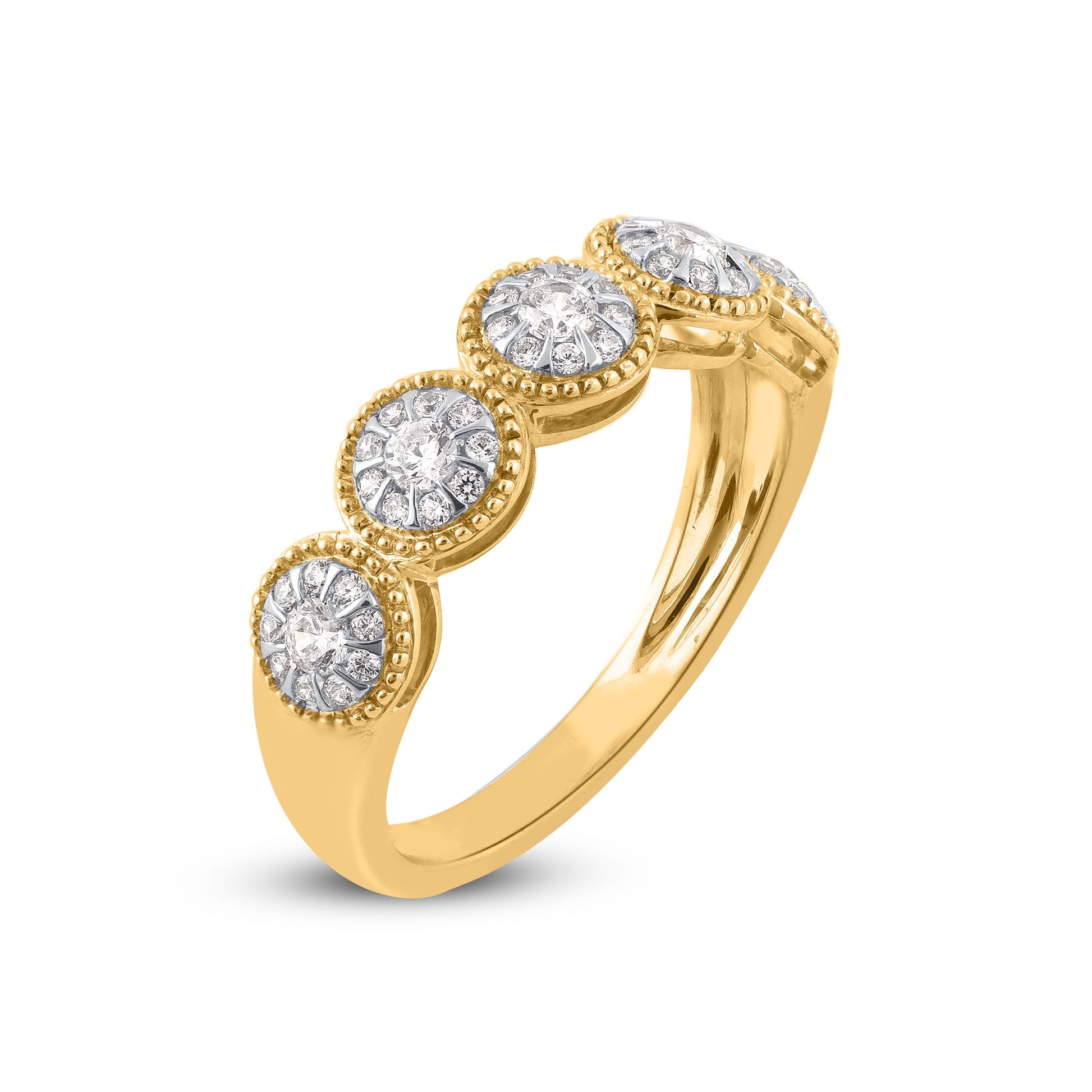 Cluster Diamond Band Ring