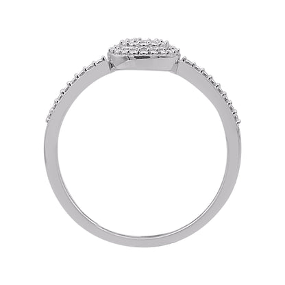 0.025 Carat Natural Round Diamond 14KT White Gold Engagement Ring