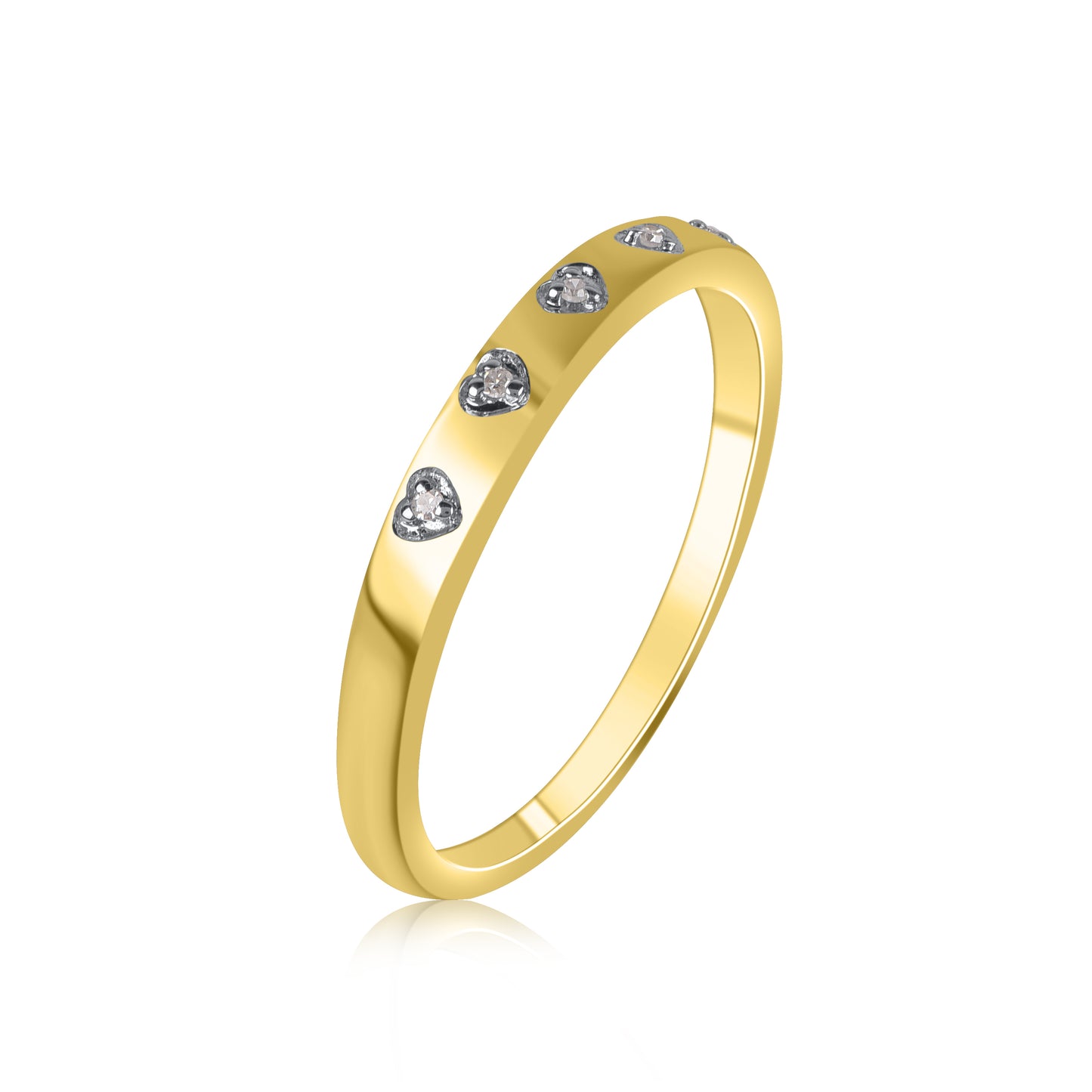 Diamond Half Eternity Band in 14K Gold