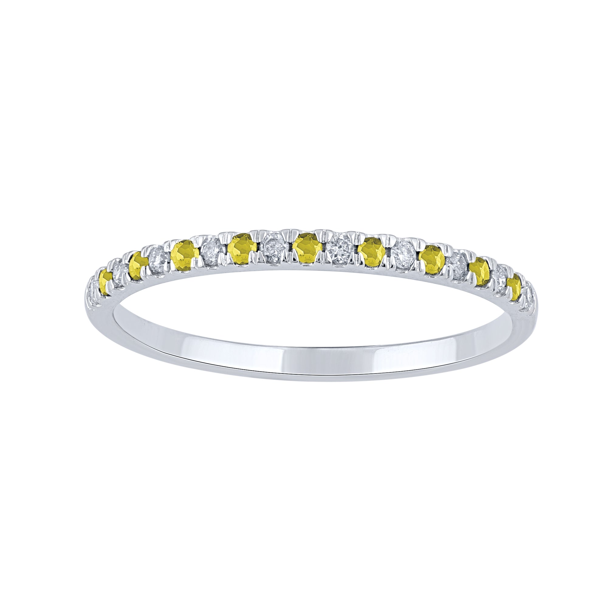 Yellow Sapphire Stackable Band