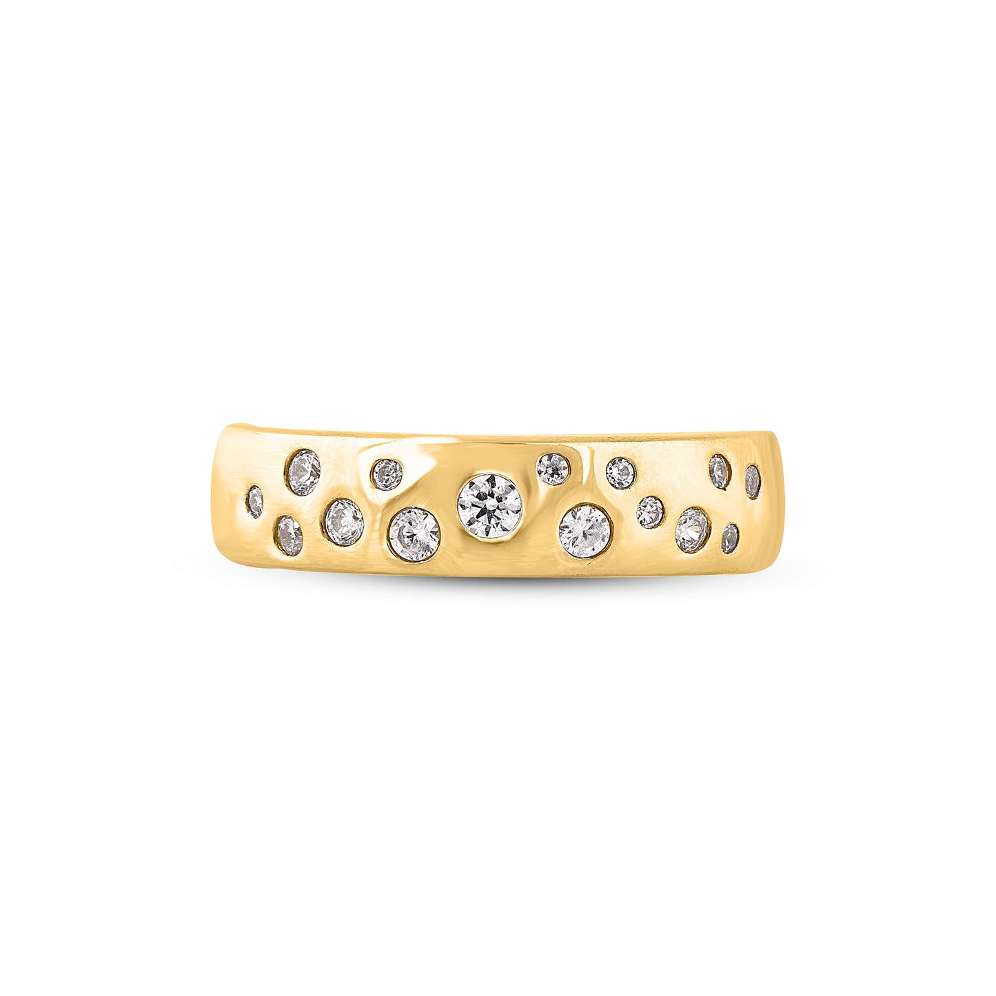 Diamond Band Ring in 10k Yellow Gold