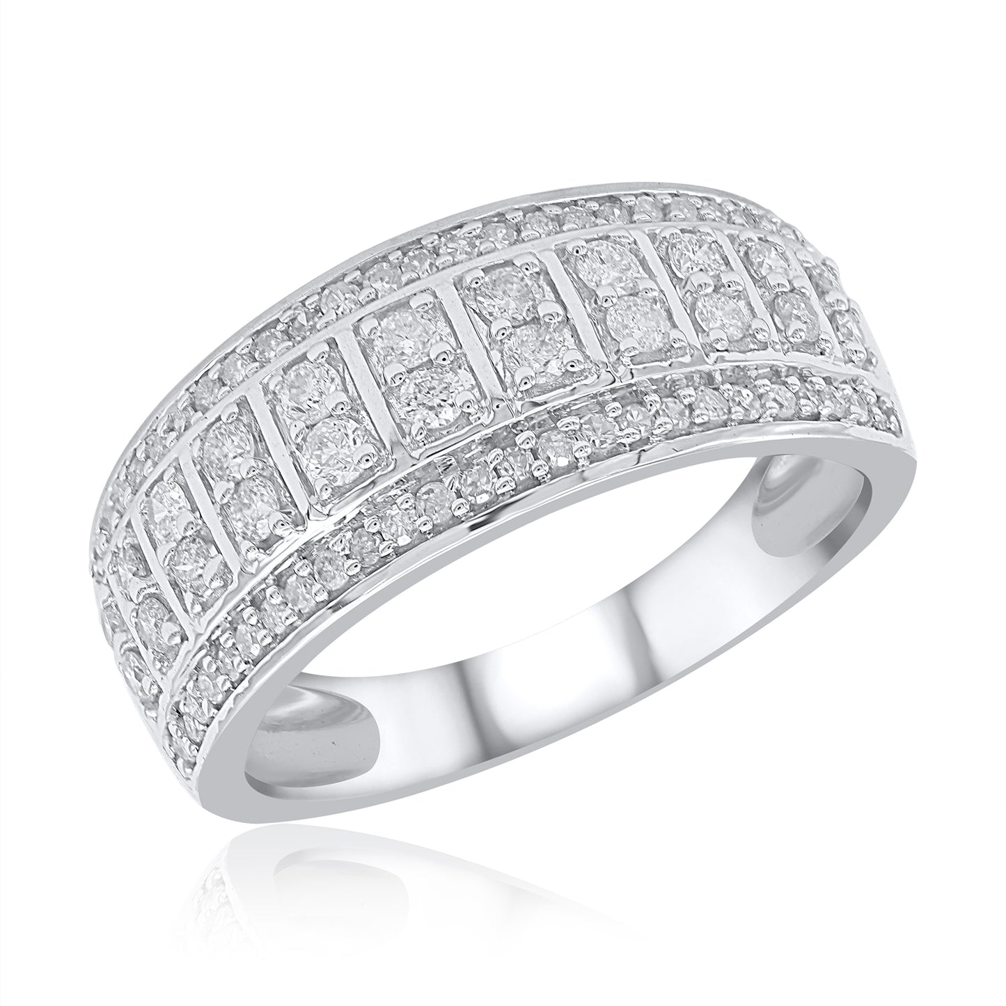 Multi-Row Wedding Band Ring