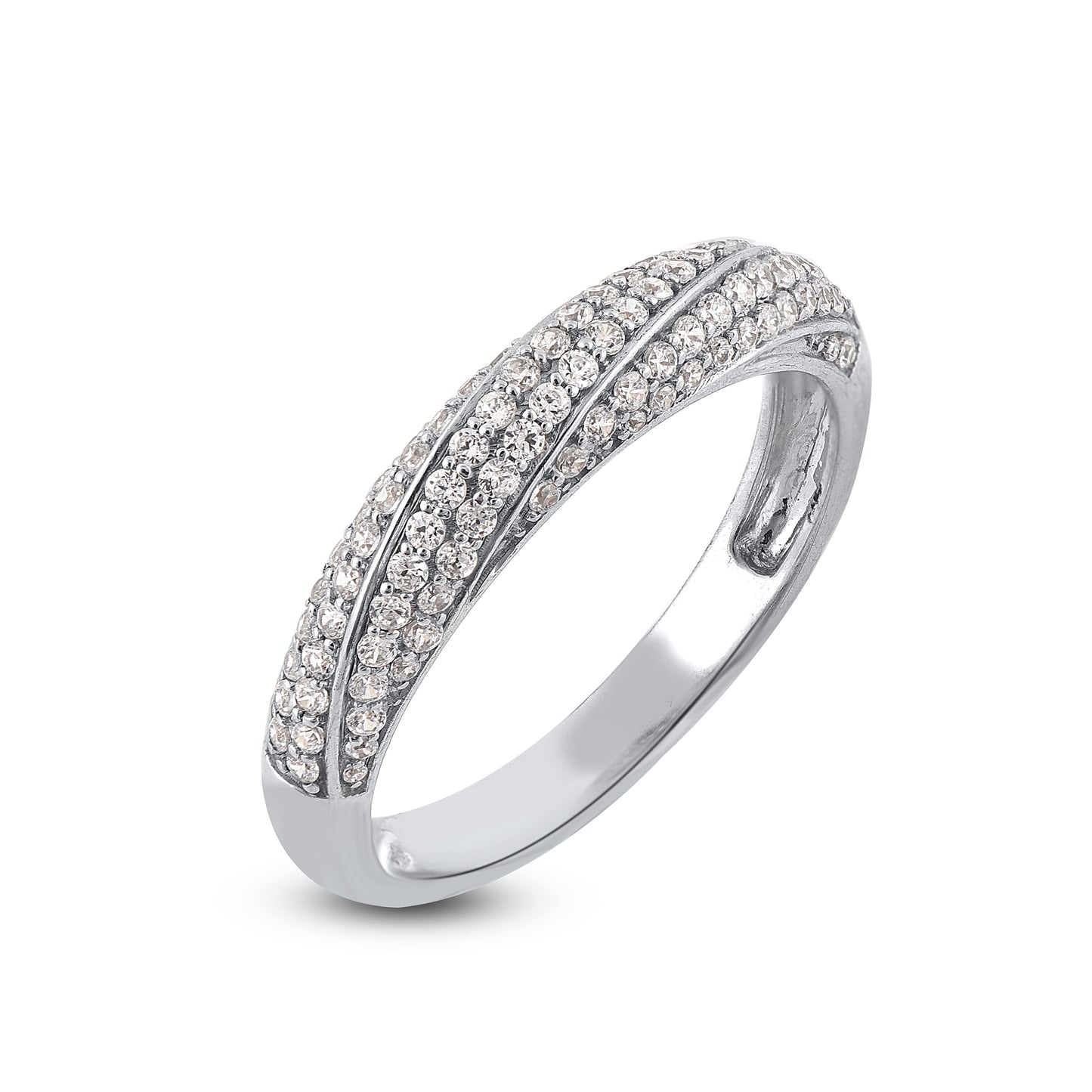 Diamond Wedding Band Ring in 10K Gold