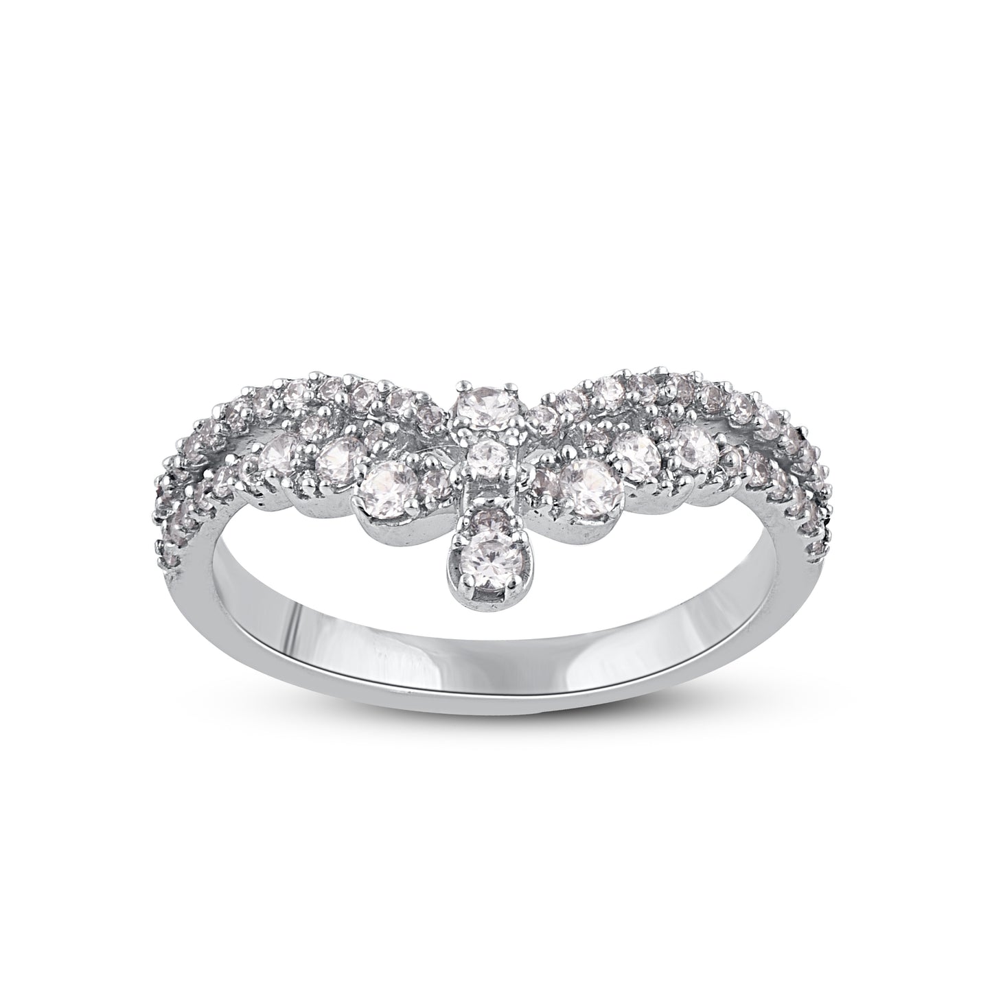 Tiara Promise Ring in 925 Sterling Silver
