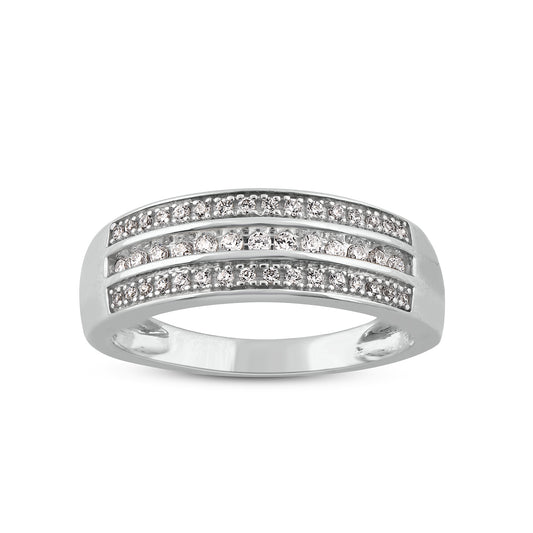 Three Row Wedding Band