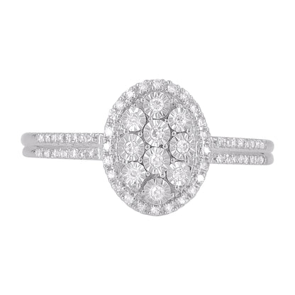 0.15 Carat Natural Diamond 14KT White Gold Engagement Ring