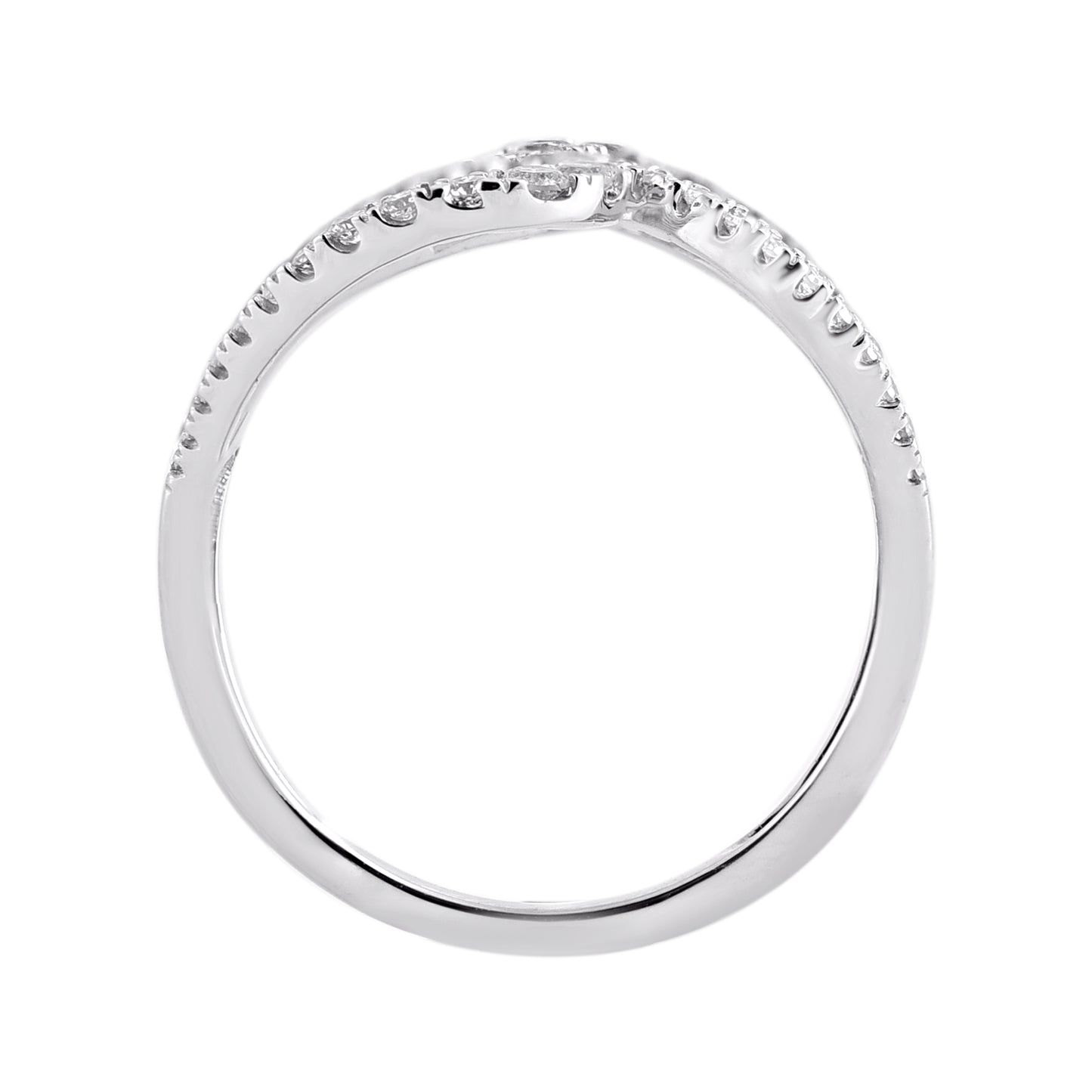 0.75 Carat Diamond Bypass Ring in 14K White Gold
