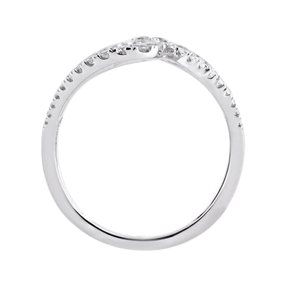 0.75 Carat Diamond Bypass Ring in 14K White Gold