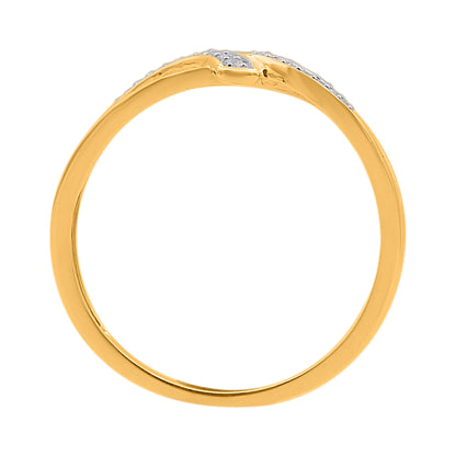 0.08 Carat Diamond Bypass Ring in 14K Yellow Gold
