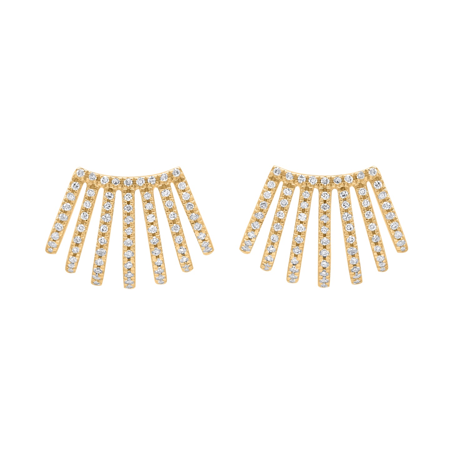 0.35 Carat Natural Diamond Stud Earrings 14K Yellow Gold