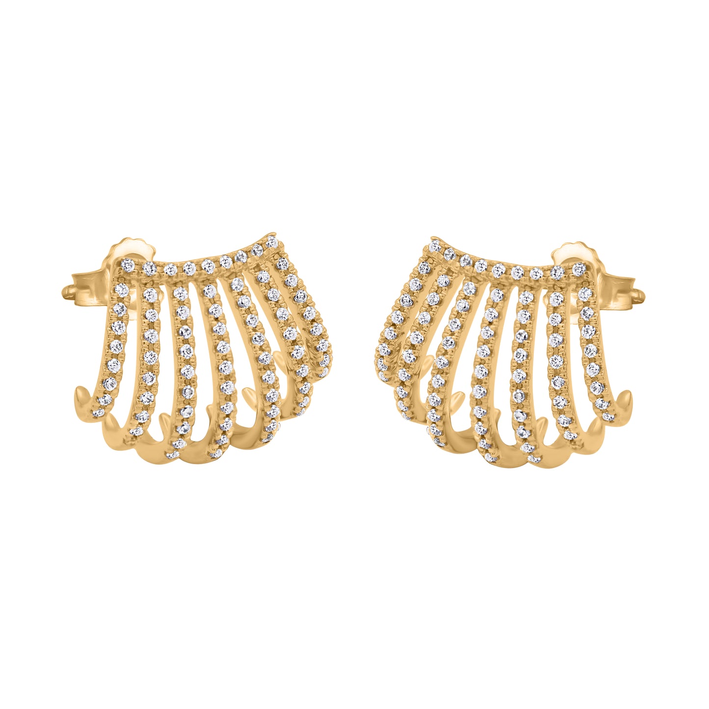0.35 Carat Natural Diamond Stud Earrings 14K Yellow Gold