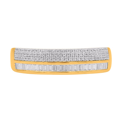 0.25 Carat Diamond Wedding Band Ring in 14K Yellow Gold