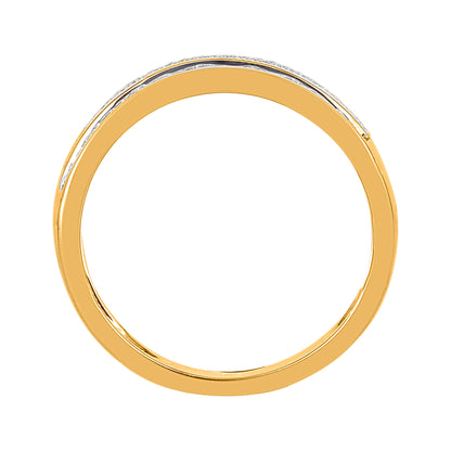 0.25 Carat Diamond Wedding Band Ring in 14K Yellow Gold