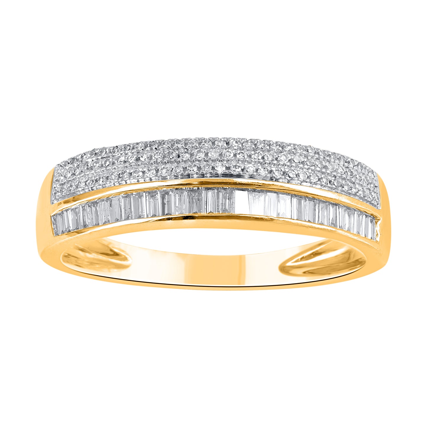 0.25 Carat Diamond Wedding Band Ring in 14K Yellow Gold