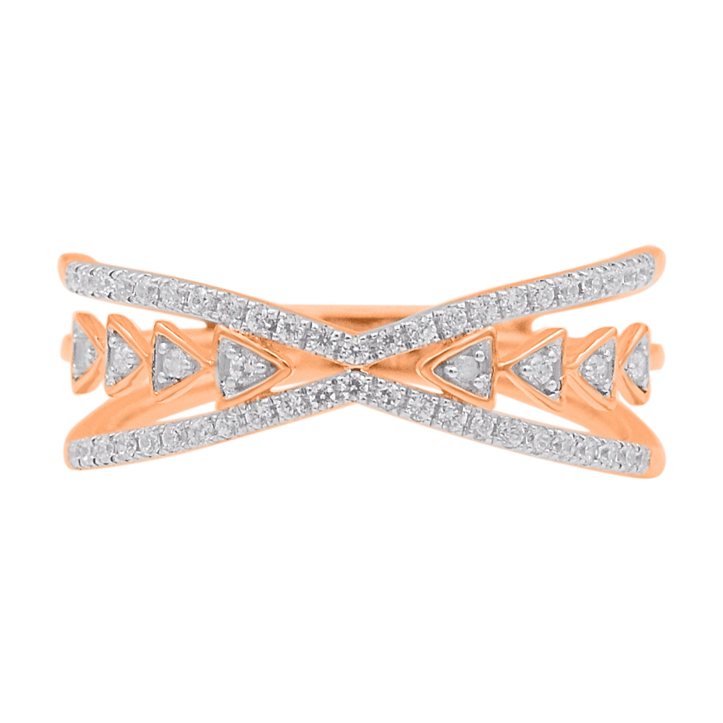 0.20 Carat Diamond 14K Rose Gold Wedding Band Ring