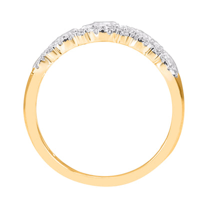 1.0 Carat Natural Diamond Wedding Band Ring 14K Yellow Gold