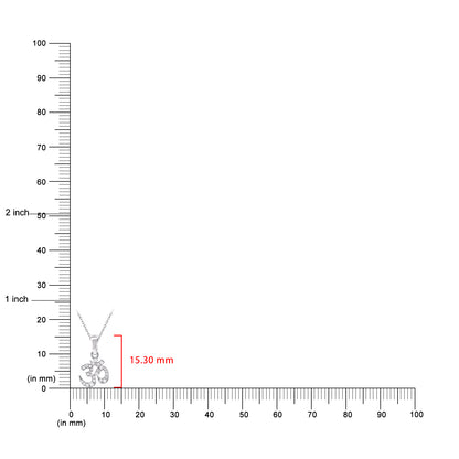 Sacred Om (ॐ) Diamond Pendant in 14KT White Gold