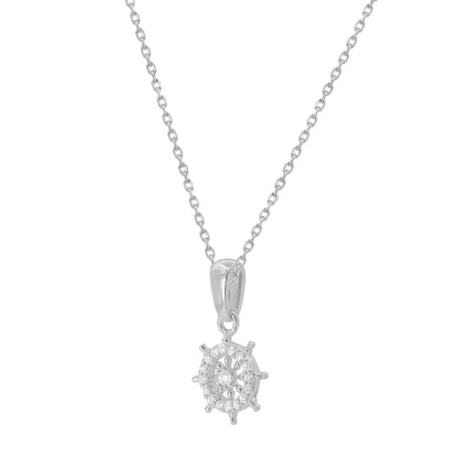 Ship’s Helm Nautical Pendant in 14KT Gold