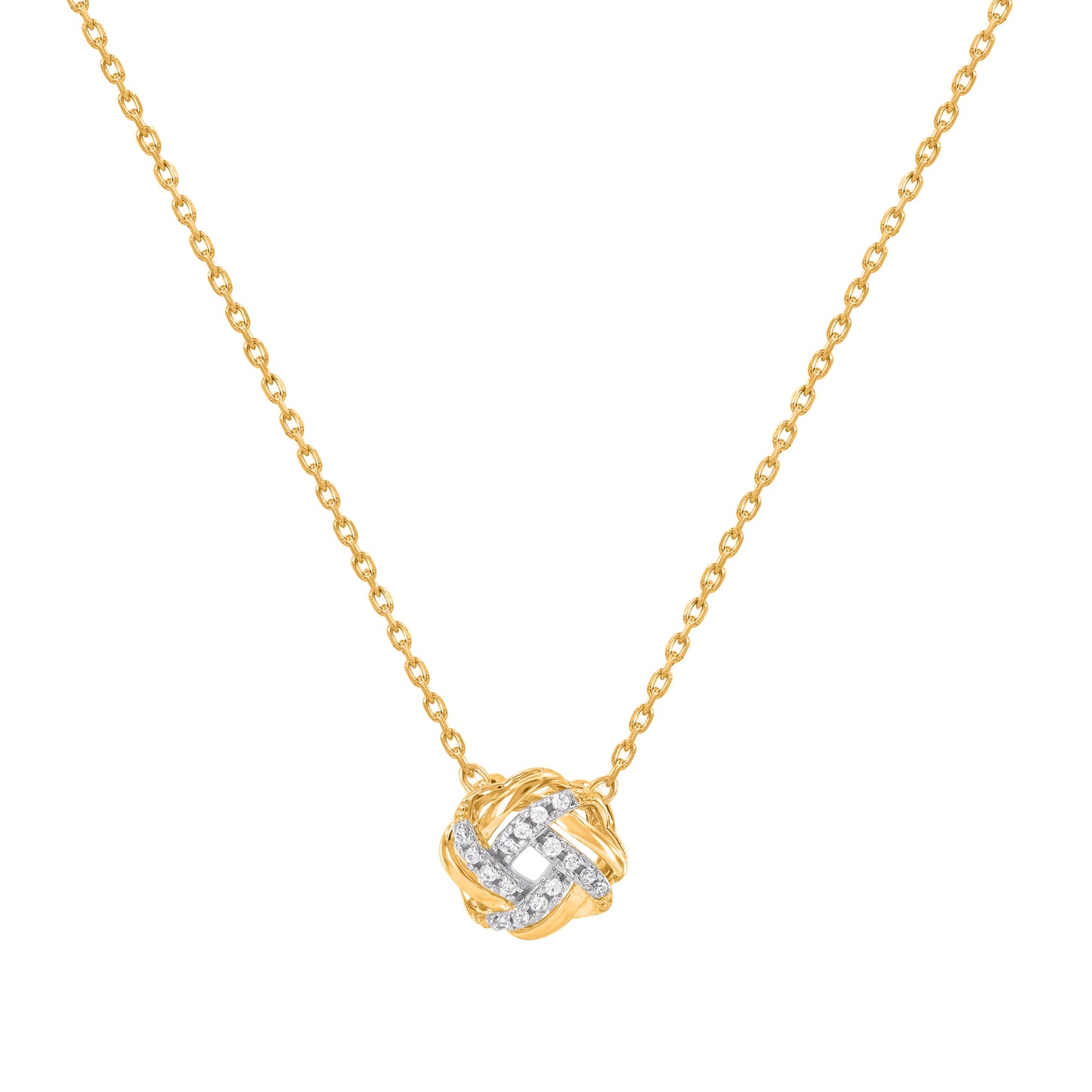Love Knot Pendant in 14KT Yellow Gold