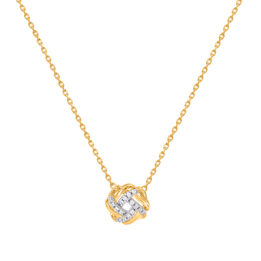 Love Knot Pendant in 14KT Yellow Gold