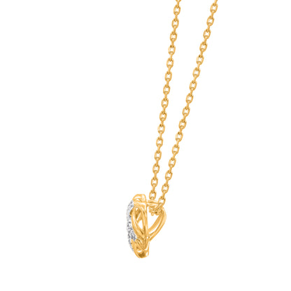 Love Knot Pendant in 14KT Yellow Gold