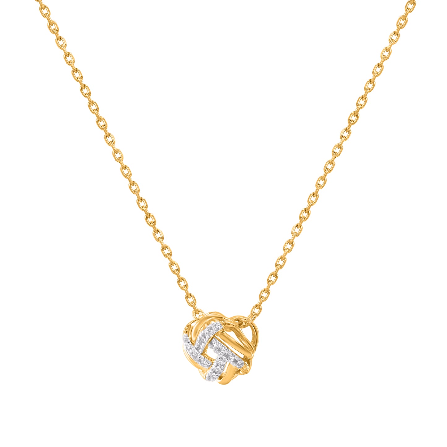 Love Knot Pendant in 14KT Yellow Gold