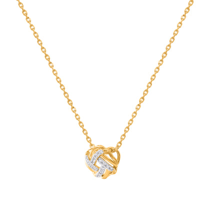 Love Knot Pendant in 14KT Yellow Gold